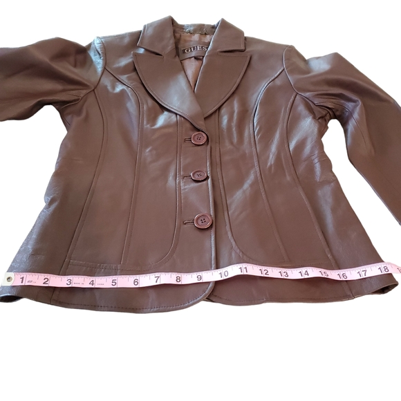 Vintage Leather Guess Brown Jacket - Picture 5 of 16